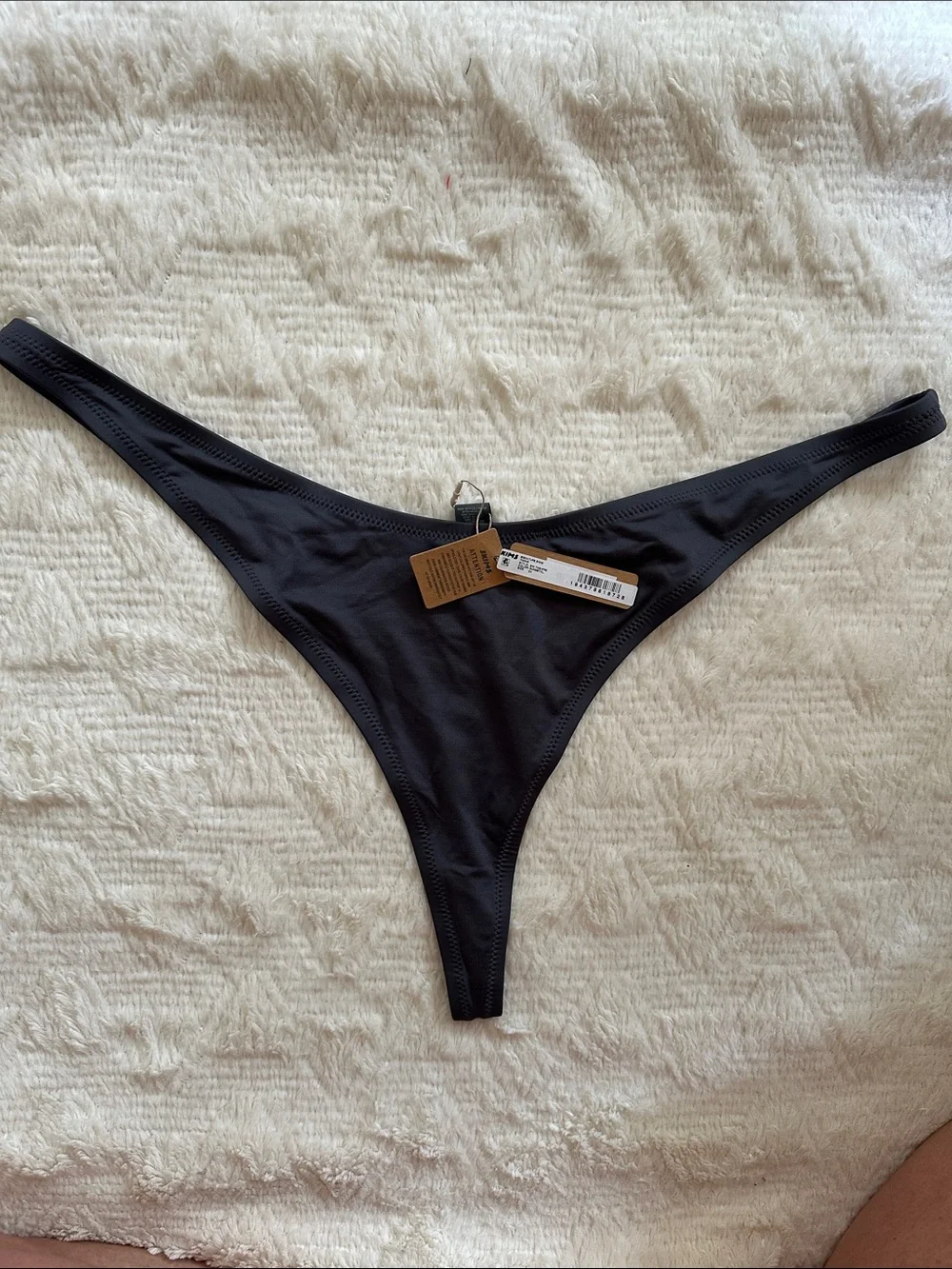 SKIMS Signature Swim Thong in Gunmetal NWT